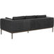 Burr Serbia Black Leather Sofa